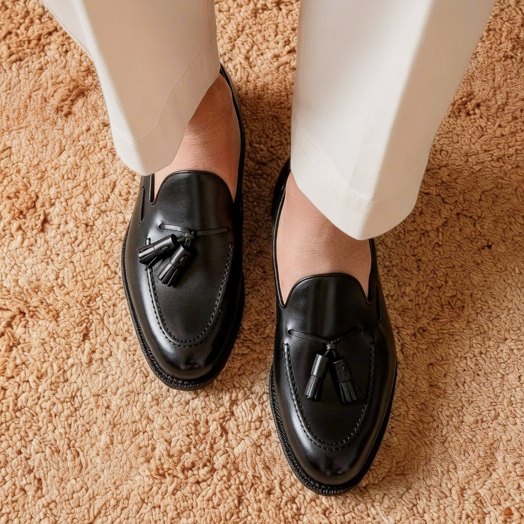 Lancio Shoes - Mocassini Tassel Loafer da uomo, raffinati e senza tempo, sono il risultato della maestria dei nostri artigiani, che li realizzano a mano con il tradizionale doppio fondo in cuoio cucito sia Blake che Rapid.