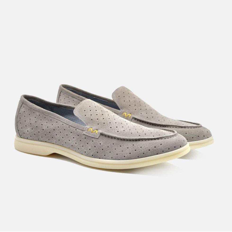 Capri Perforated Suede Grey