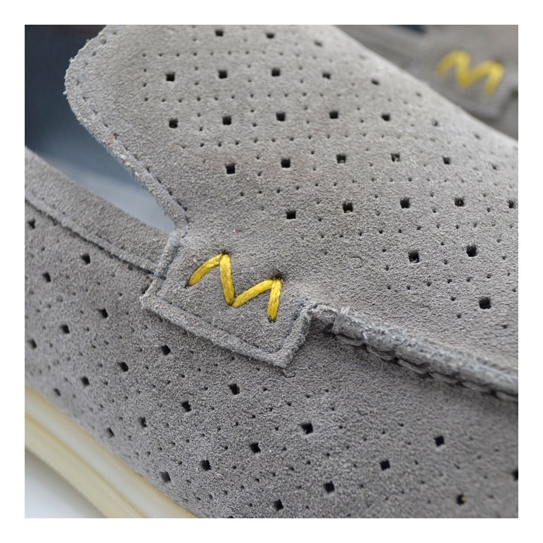 Capri Perforated Suede Grey