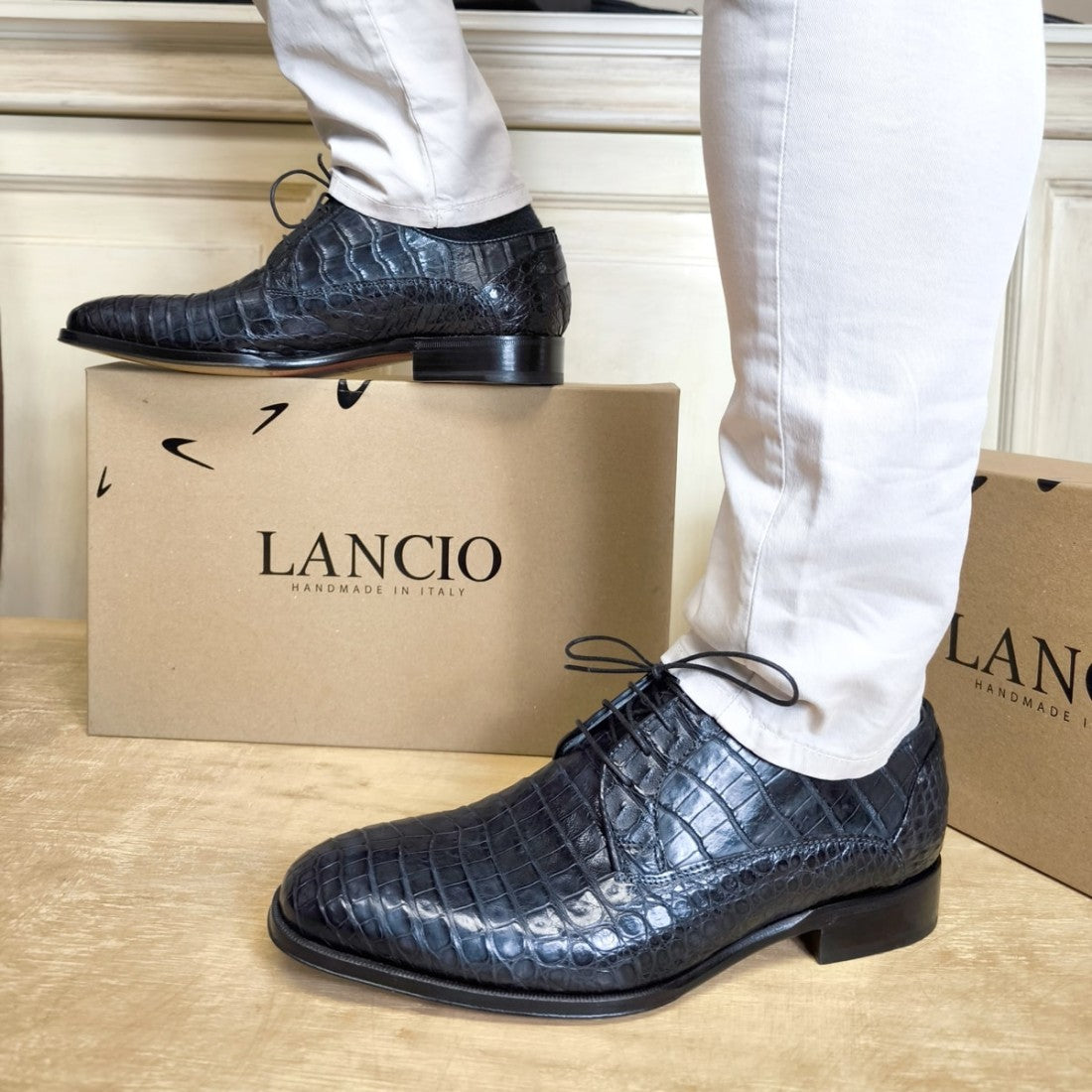 Milan Crocodile Dark Blue