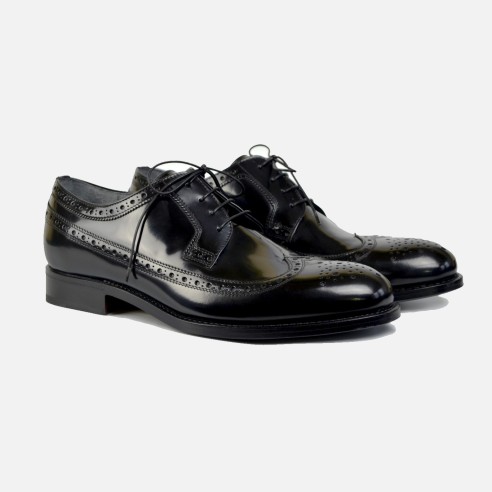 Full Brogue Men's Derby Shoes in Fine Leather