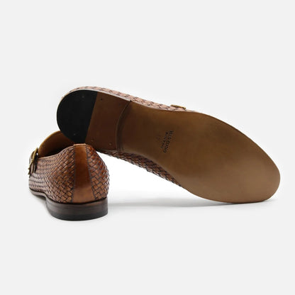Genova Pelle Intrecciata Cognac